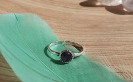 Ring - Round - Size 6 - Silver - Amethyst