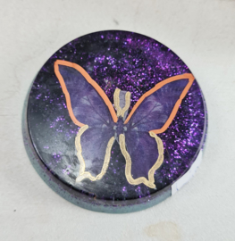 Orgonite - vlinder - disk - 5cm