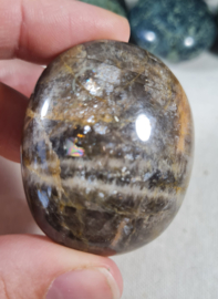 Zwarte Maansteen Palmsteen Edelsteen no.07 - 4,5 cm