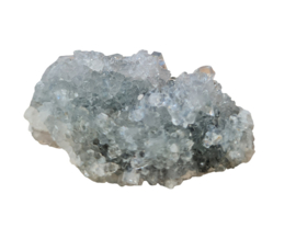 Apofylliet met Chalcedoon Edelsteen Cluster - 4 cm - Grijs - India - No.13