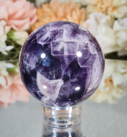 Chevron Amethist Edelsteen Bol no.4 - 6 cm