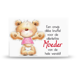 Magneet Liefste Moeder Beer - 8 cm