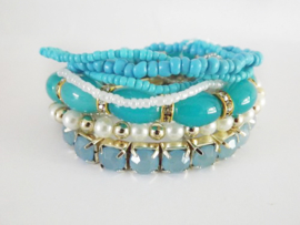 Armband Aqua - verschillende armbanden set