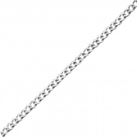 Ketting - vlakte - 925 STERLING ZILVER schakelketting - 41 cm