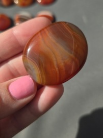 Carneool Platte Steen Edelsteen