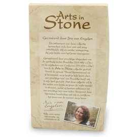 Decoratie tegel - Bescherm engel - Arts in Stone - 15,5 cm