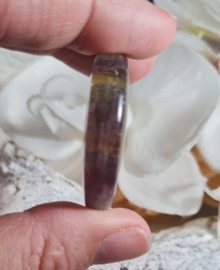 Fluoriet Platte Steen 4 cm no.4 - Paars