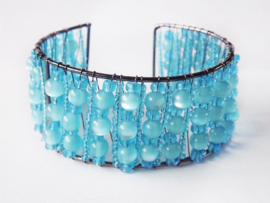 Armband - kralen - blauw