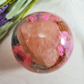 Orgonite - Sphere - Rose Quartz - 6 cm