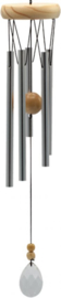 Windgong - Aluminium met hout - druppel - 48 cm