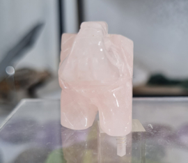 Olifant Rozenkwarts Edelsteen Carving 4 cm