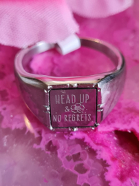 Ring Head up Roestvrijstaal - Maat 18