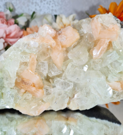 Apofylliet met Stilbiet Edelsteen Cluster 18 cm