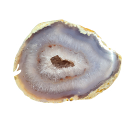 Agaat Edelsteen Geode Druzy - 9,5cm - Grijs
