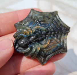 Spinnenweb Labradoriet 4 cm Carving