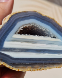 Agate Mineral Geode Druzy Pair - 8 cm