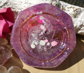 Orgonite oplaadschijf lila 6,8 cm