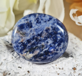 Sodaliet Platte Steen 4 cm no.8 Edelsteen Blauw