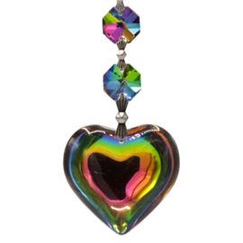 Suncatcher - Crystal window hanger - Aurora - heart - 20 cm