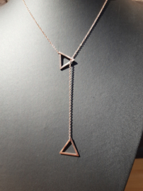 Ketting Triangle Roségoud kleur
