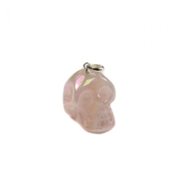 Rose Aura Edelsteen Hanger Schedel - 1,5/2,5 cm