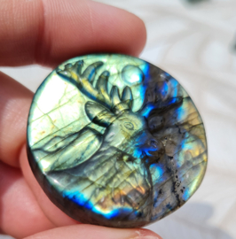 Hert Labradoriet Carving - 3,5 cm