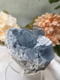 Celestien Edelsteen Geode - Madagaskar - 7 cm - Blauw