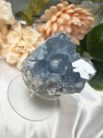 Celestien Edelsteen Geode - Madagaskar - 7 cm - Blauw