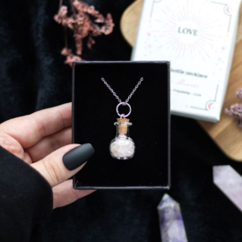 Ketting Liefdesflesje Rozenkwarts