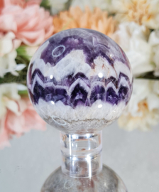 Chevron Amethist Edelsteen Bol no.6 - 6 cm