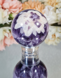 Chevron Amethist Edelsteen Bol no.4 - 6 cm