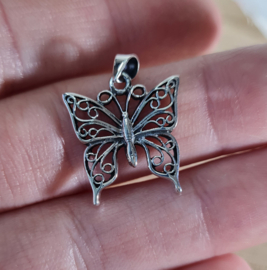 Hanger Vlinder Zilver