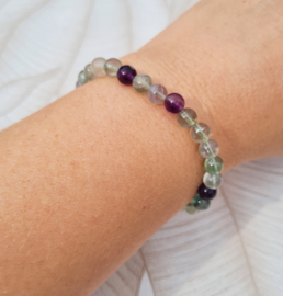 Edelsteen Armband Fluoriet - 6 mm