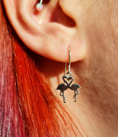 Oorbellen - Flamingo's - 925 Sterling Zilver