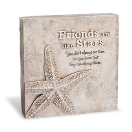 Decoratie tegel - Friends are like stars - Home & Garden - 16,5 cm