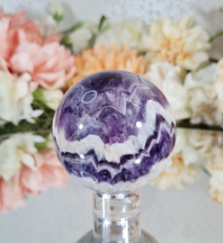 Chevron Amethist Edelsteen Bol no.6 - 6 cm