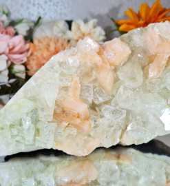 Apofylliet met Stilbiet Edelsteen Cluster 18 cm