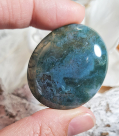 Mosagaat Platte Steen 4 cm no.1 Edelsteen