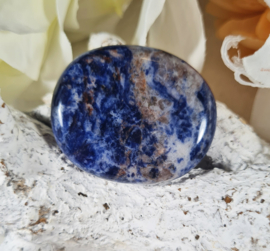 Sodaliet Platte Steen 4 cm no.5 Edelsteen Blauw