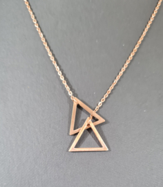 Ketting Triangle Roségoud kleur