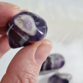 Chevron Amethist - trommelsteen - no.3