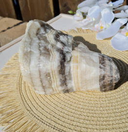 Zebra Calciet - Ruw - 14cm - no.2 Edelsteen