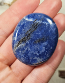 Sodaliet Platte Steen 4 cm no.6 Edelsteen Blauw