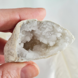 Bergkristal Kwarts Geode - Druzy - 7 cm - wit