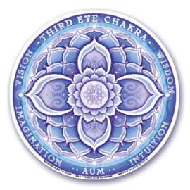 Raamsticker - 6e chakra - indigo - 10,5 cm