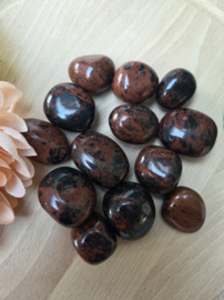 Mahonie Obsidiaan Trommelsteen