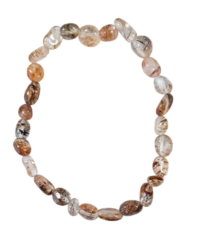 Edelsteen Armband Rutielkwarts Trommelsteen