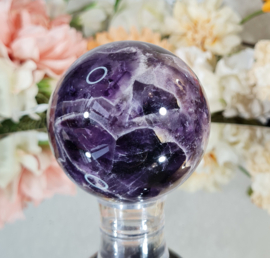 Chevron Amethist Edelsteen Bol no.8 - 7 cm