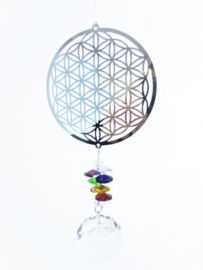 Raamhanger - Bloem des Levens - Flower of life - Cosmo hanger - kristallen bloem