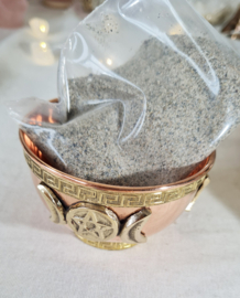 Offerschaal Tibetaanse wierookbrander Drievoudige Maan koper